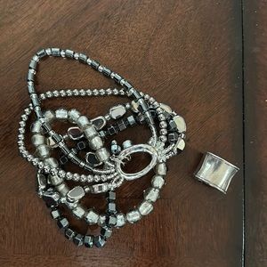 Silpada bracelet and ring bundle